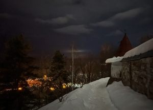Троице-Никольский монастырь. Монастырская стена. Ночь. Зима 2022